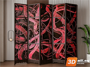 Folding screen Skp Files 